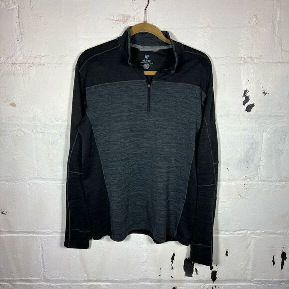 Kuhl men's Ryzer 1/4 zip stand collar pullover sweater Large 3112 21F - Picture 1 of 8